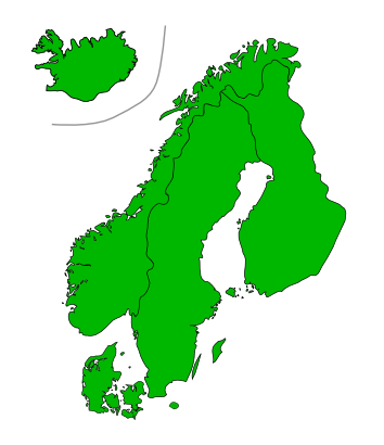 Icône carte finlande islande norvège suède pays europe à télécharger gratuitement